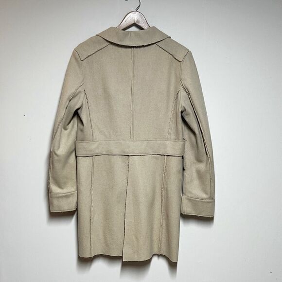 New Adolfo Dominguez Luxury Wool Camel Trench Coat 42 Sz 10 US - Picture 2 of 9